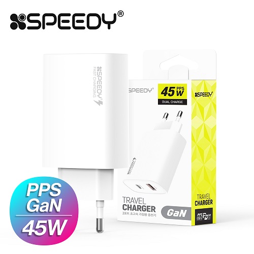 �귣�庰 ������/������ǰ ���ǵ�(SPEEDY) [���ǵ�] ������ 45W(PD3.0+QC3.0) 2��Ʈ GaN PPS �ʰ��� ������(���̺� ����) ��ǰ ����