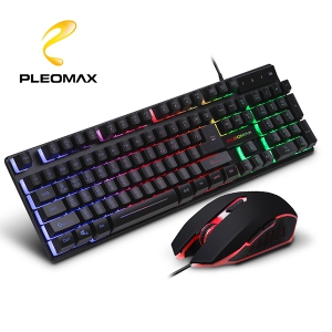 �����Ʈ ���̹� Ű����,���콺��Ʈ PLEOMAX �÷����ƽ� AVEC-WMK520 LED