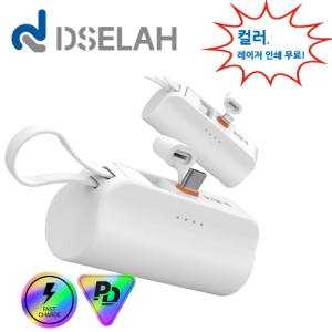 desleah �𼿶� 5000mAh 2 In 1 PD20W ���ӹ̴� ��ŷ�� �������͸�
