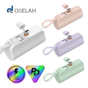 desleah �𼿶� �÷�  5000mAh 2 In 1 PD20W ���ӹ̴� ��ŷ�� �������͸�