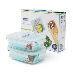 �۶󽺶� Ŭ���� ���簢 400ml 2��