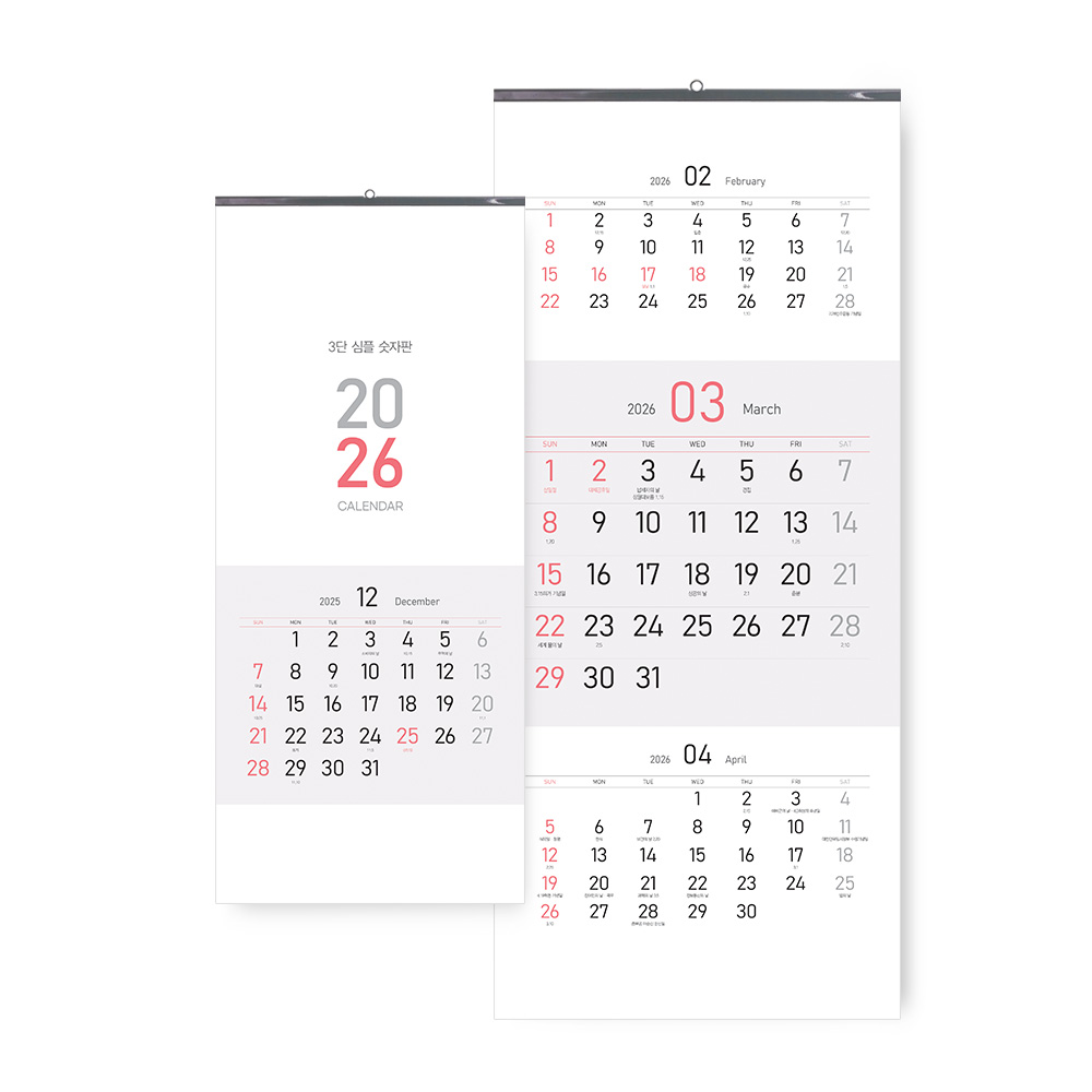 �������˹� Ķ����(2026�� �޷�) �����̴޷� [�����̴޷�] 2026�� 3�� ���� ������ (345*780mm) ��ǰ ����