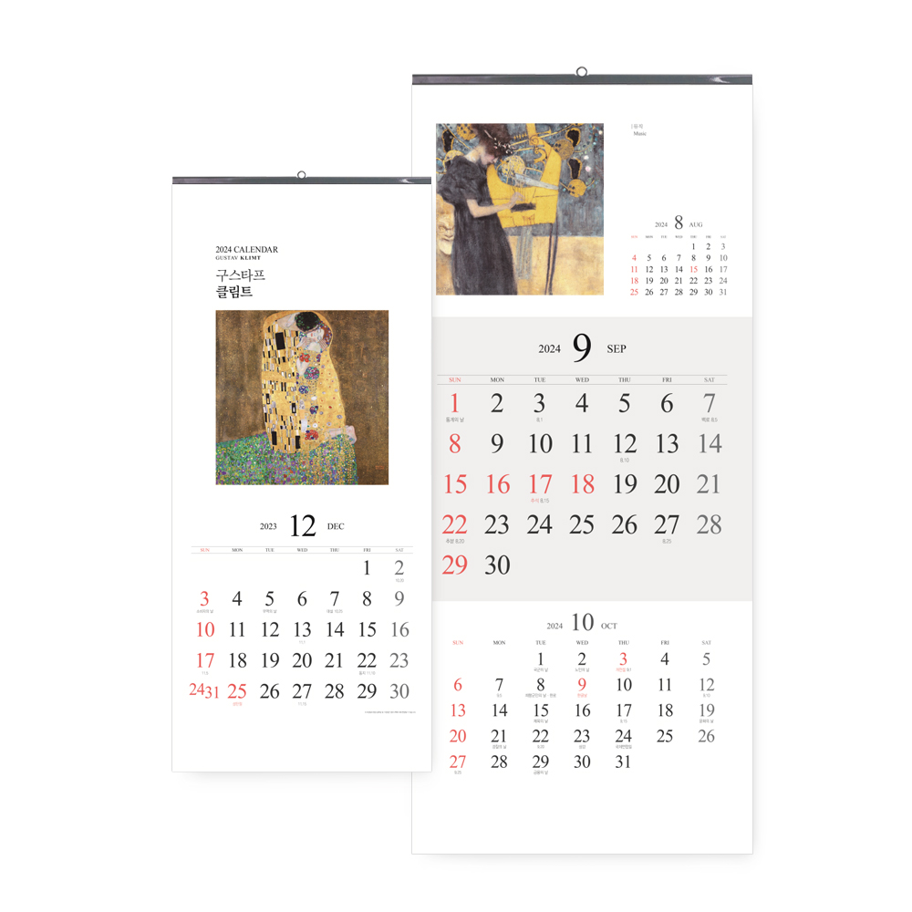 �������˹� Ķ����(2026�� �޷�) �����̴޷� [�����̴޷�] 2024�� ����Ÿ�� Ŭ��Ʈ (345*780mm)(ǰ��) ��ǰ ����