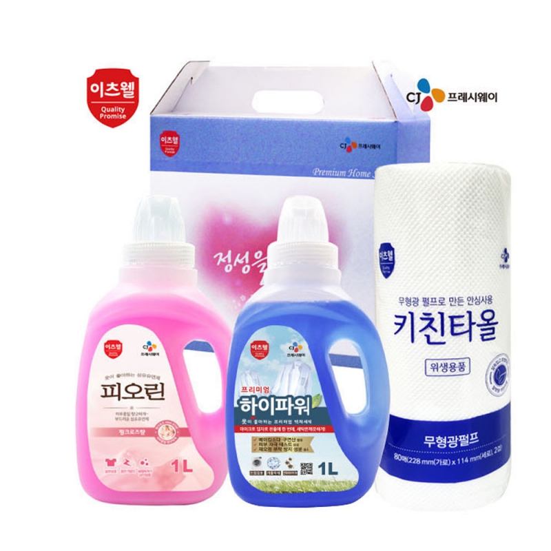 ����û��/��ǿ�ǰ ��Ź�뼼�� CJ �����Ŀ� 1L, �ǿ��� 1L, ŰģŸ�� 80�� 3�� ��Ʈ ��ǰ ����