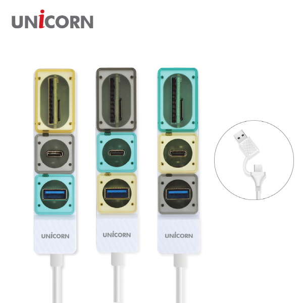 ��ǻ�Ϳ�ǰ ��Ÿ ��ǻ�Ϳ�ǰ ī�帮���� [������] RHC-300C Gen2 USB3.2 ��Ƽ USB��� (A+CŸ�� ����) TF SDī�帮���� ��ǰ ����