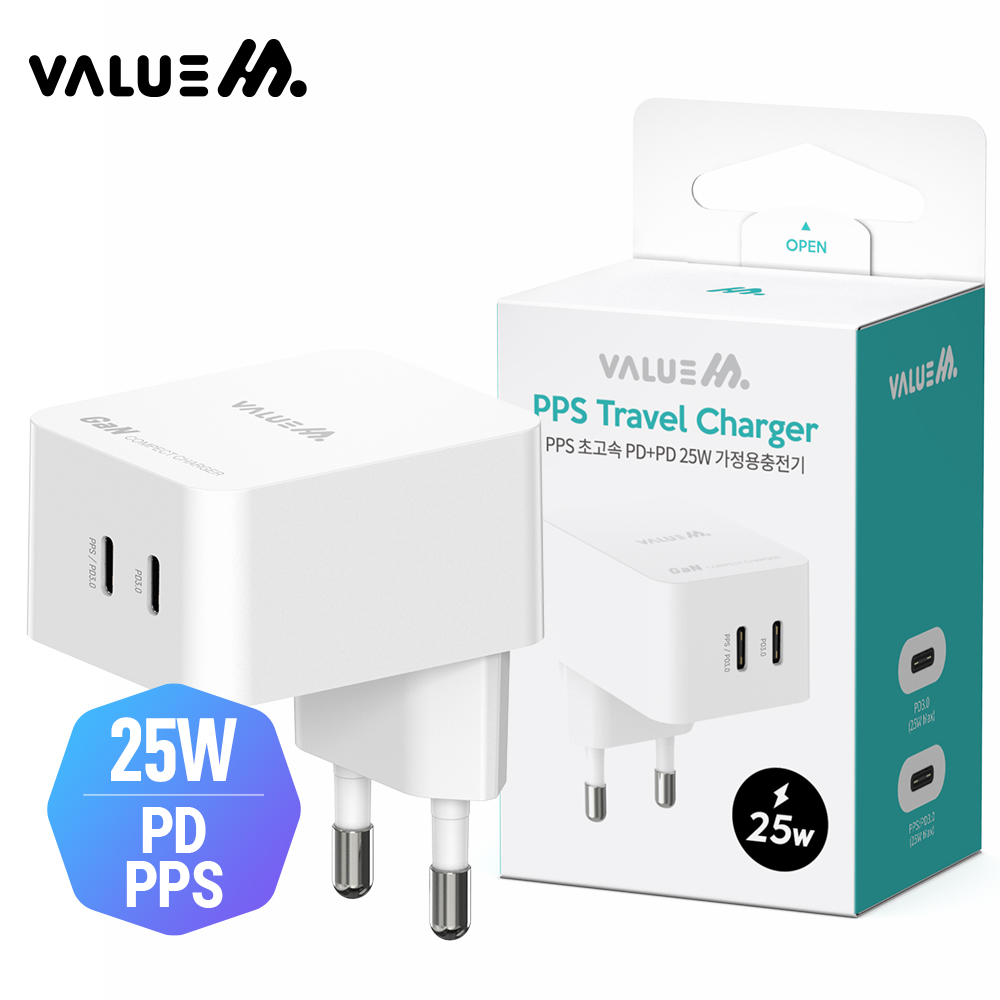 [�����] ������ ������ 25W(PD3.0+PD3.0) 2��Ʈ PPS �ʰ��� �и��� ������(���̺� ����)