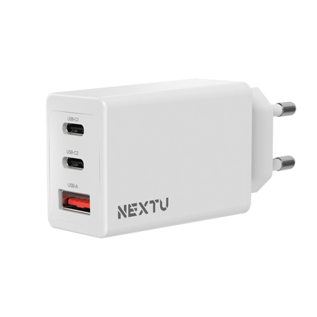 NEXTU �ؽ�Ʈ�� 3��Ʈ GaN 65W ������ PPS PD3.0 ��Ƽ������ QC627GAN