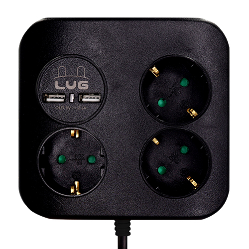 ��ǻ�Ϳ�ǰ ��Ÿ ��ǻ�Ϳ�ǰ ��Ƽ��/�ܼ�Ʈ [���׹ڽ�] 3�� �簢ť�� USB ��Ƽ�� 1.4m ��ǰ ����