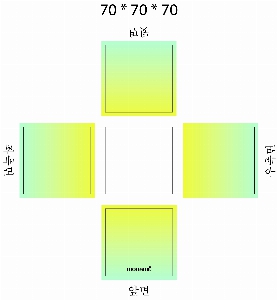 ���� �޸� ��ø �繫 | ť���� 70*70mm700��