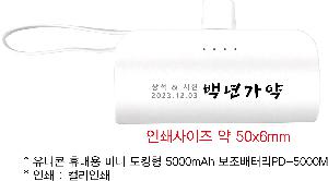 �������͸� | ������ �޴�� �̴� ��ŷ�� 5000mAh �������͸� ��ġ���� PD-5000M 70mm x 35mm x 25mm  9g