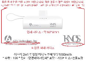 �������͸� | ����Ƽ 2in1 ��ŷ�� �̴� �������͸� 5000mAh